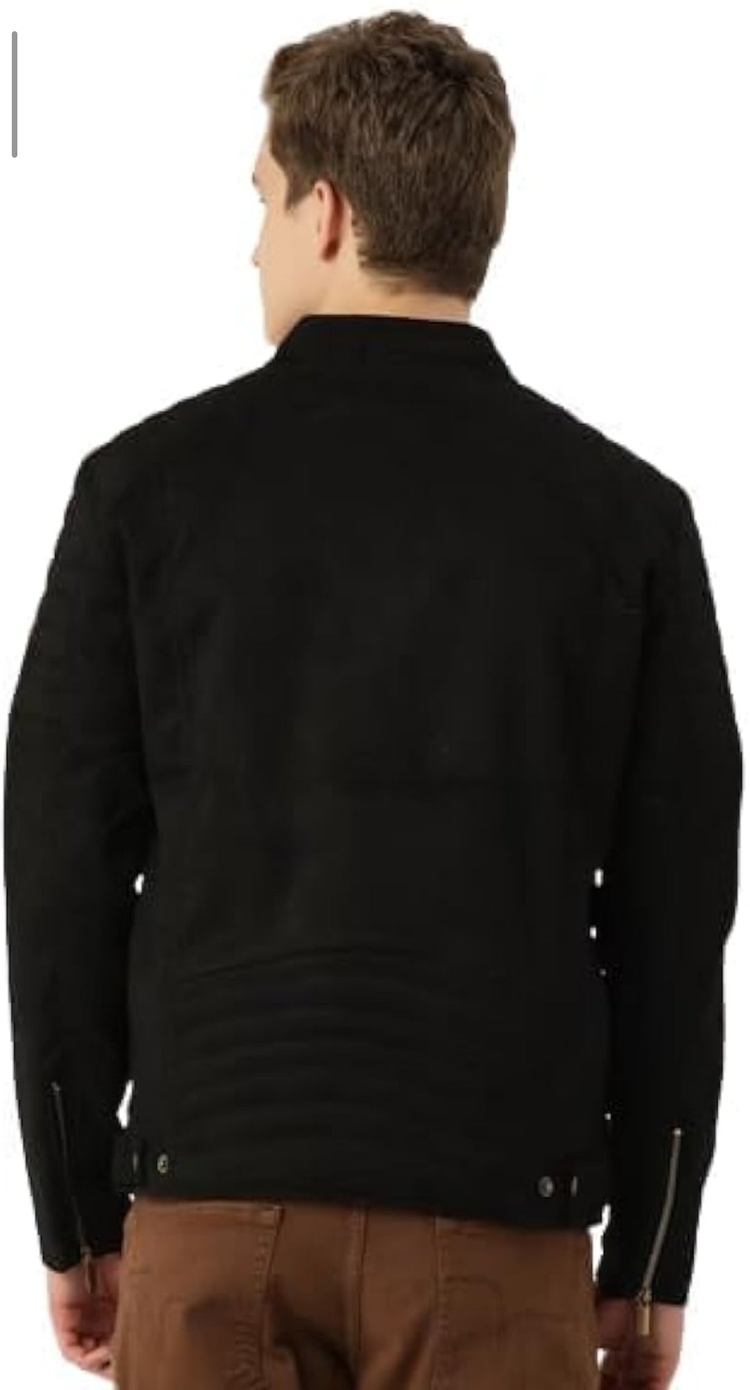 Leather Retail Suede Faux Leather Jacket For Men's