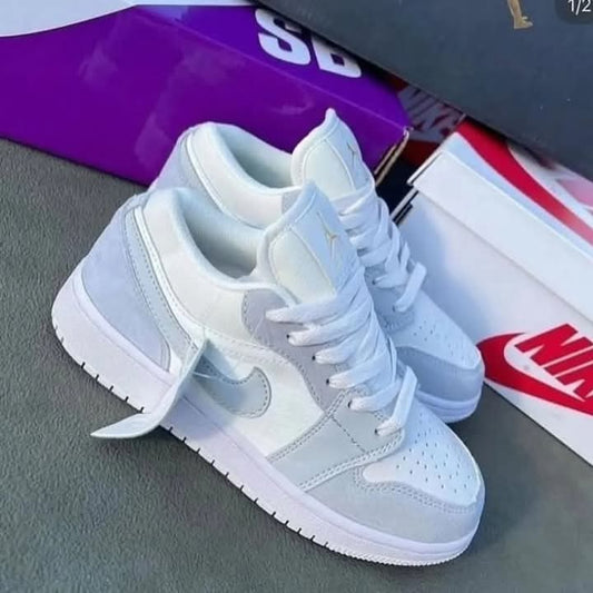 Traditional white nike shoes for men.