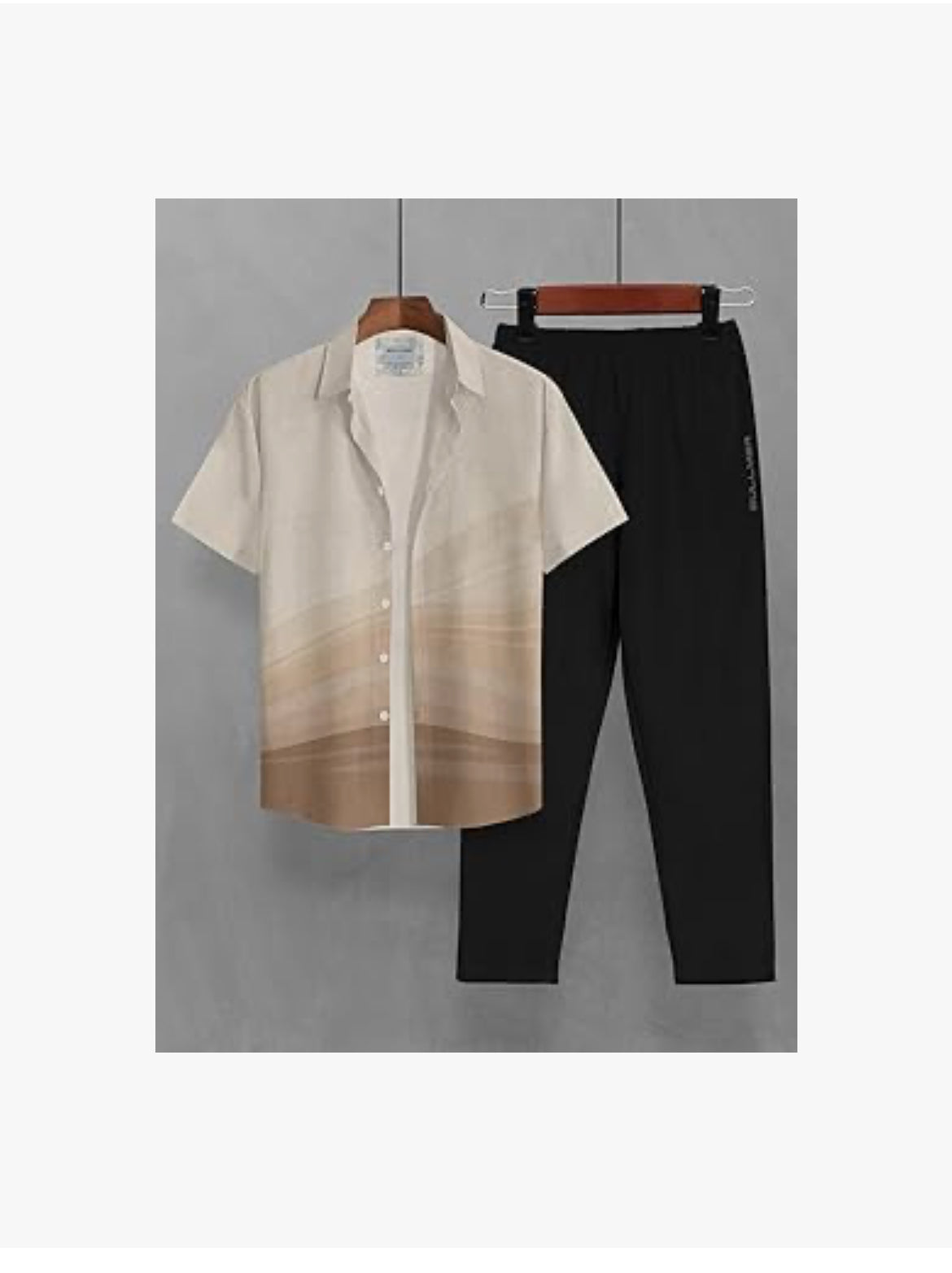 Clothing Set with Trendy Shirt & Pants Co-ords for Men