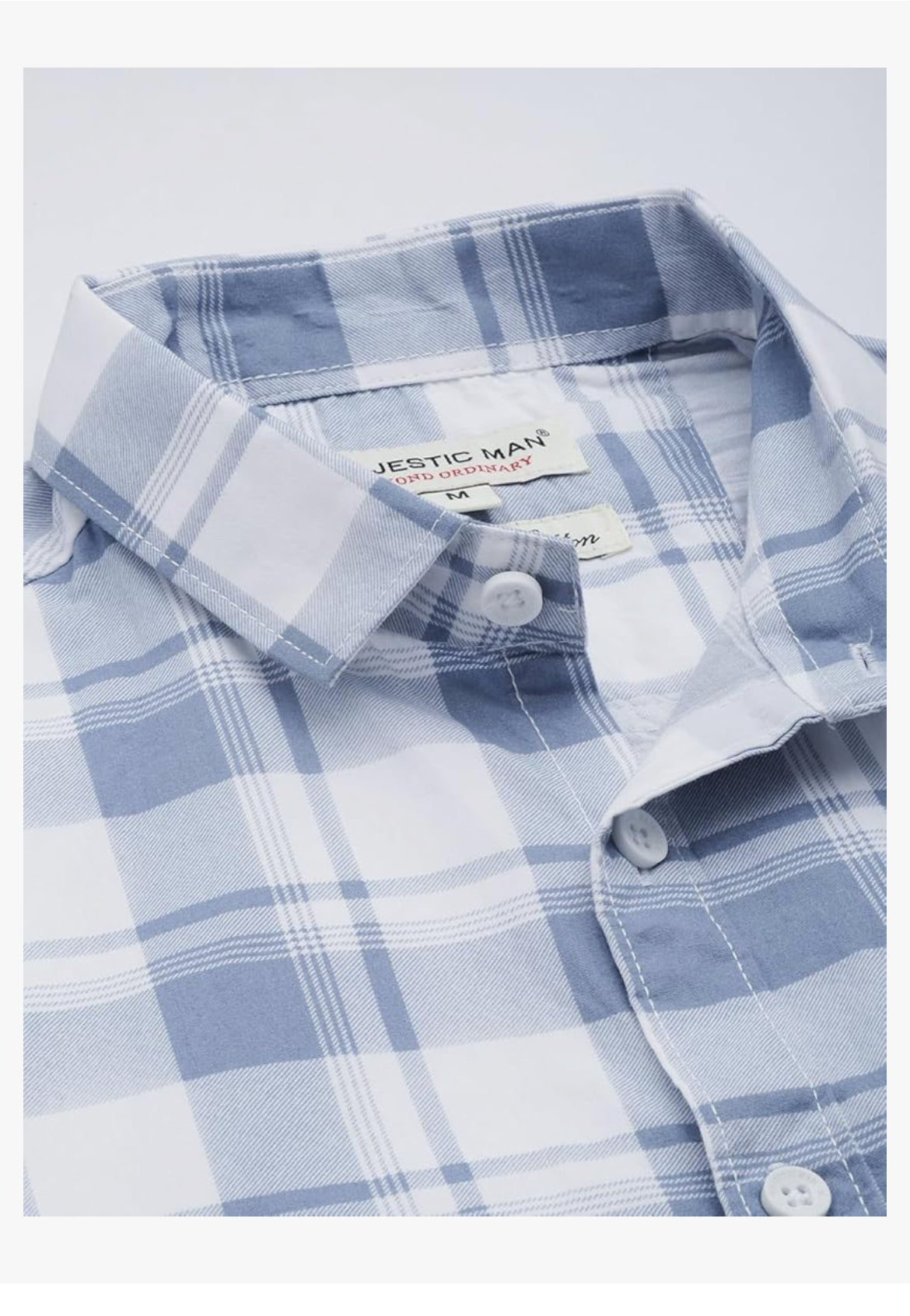 Man Men Slim Fit Pure Cotton Checkred Half Sleeve Casual Shirt