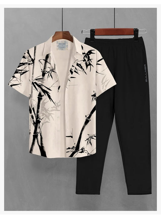Clothing Set with Trendy Shirt & Pants Co-ords for Men