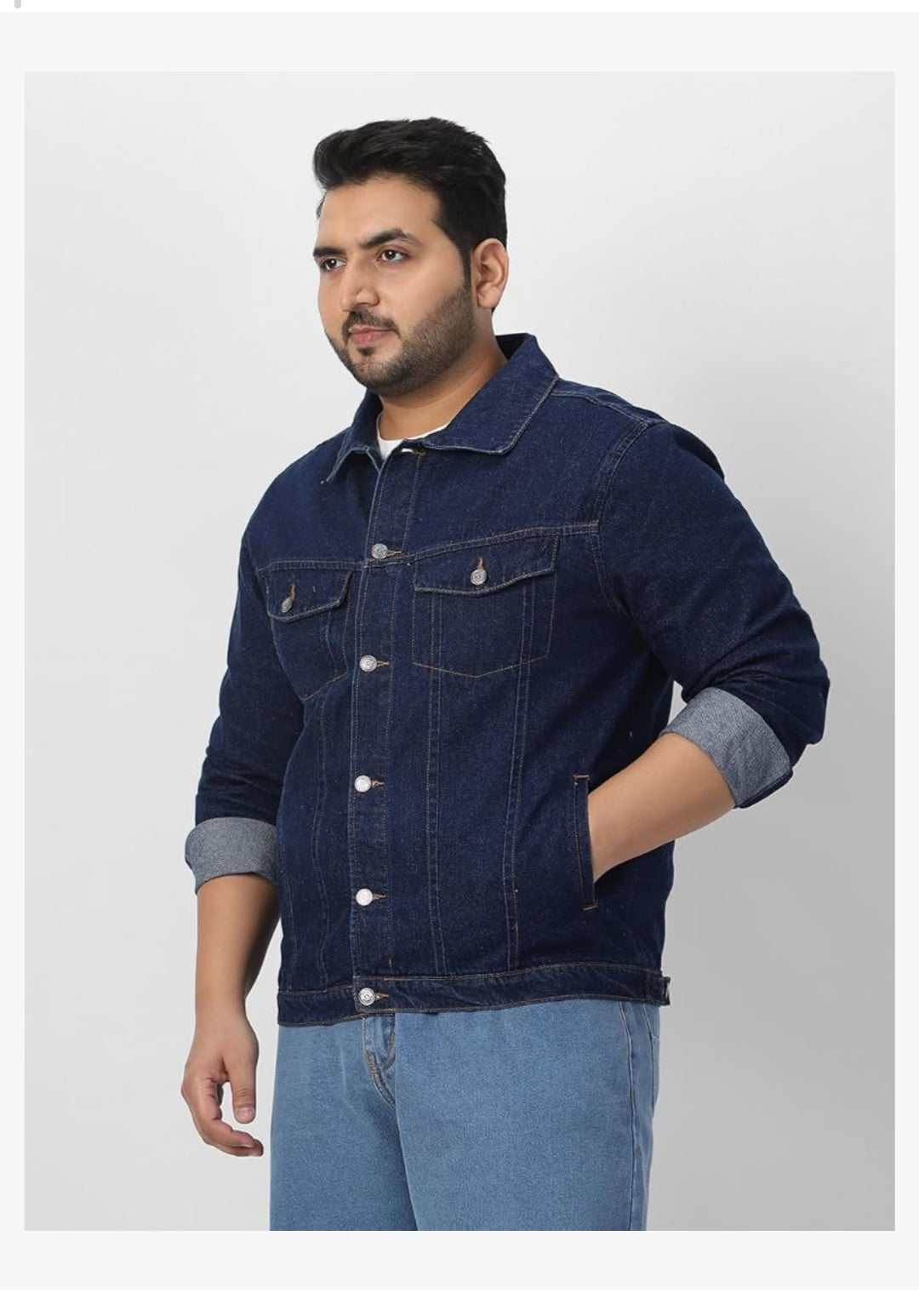 Men's Regular Fit Washed Full Sleeve Denim Jacket