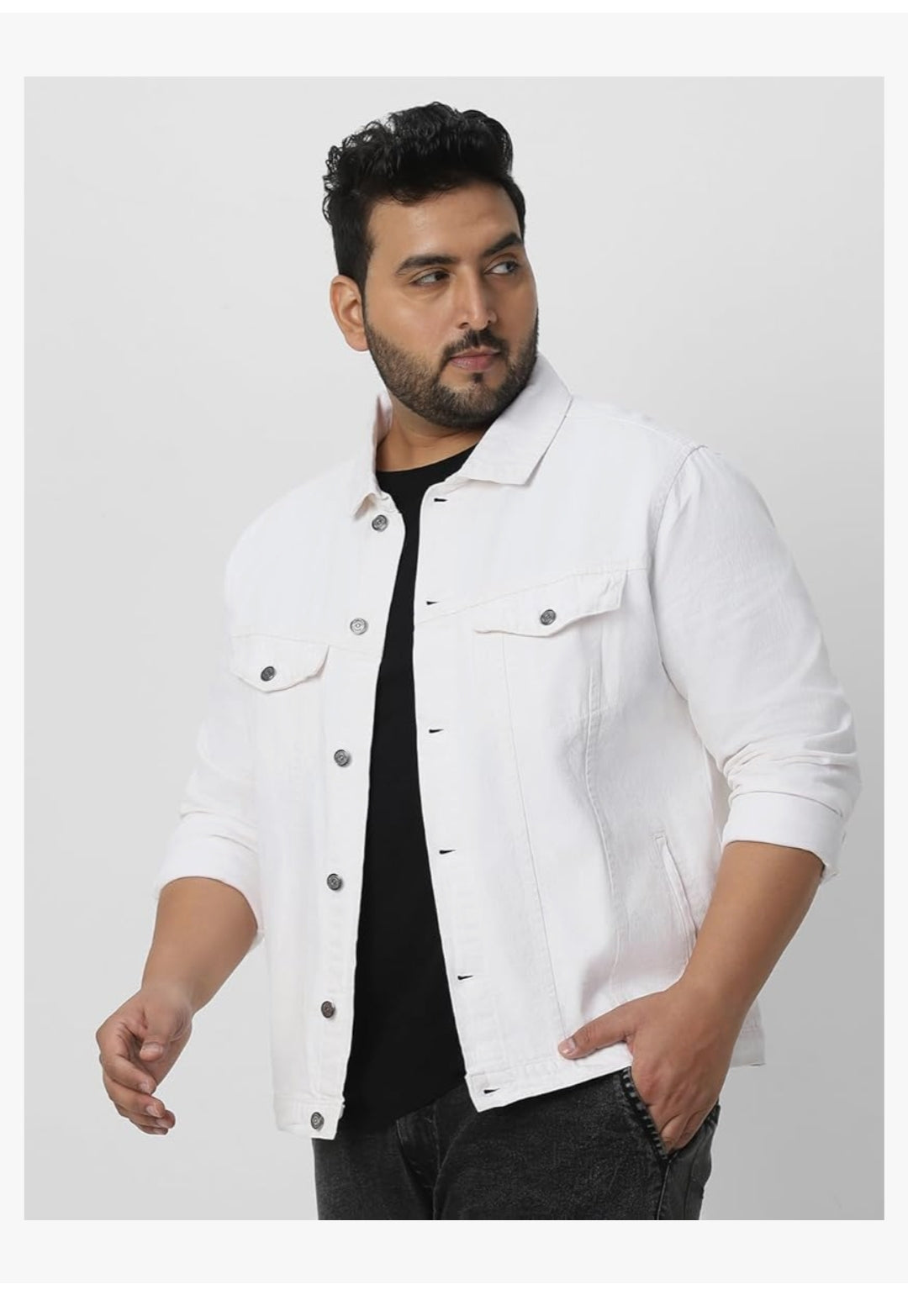 Men's Regular Fit Washed Full Sleeve Denim Jacket