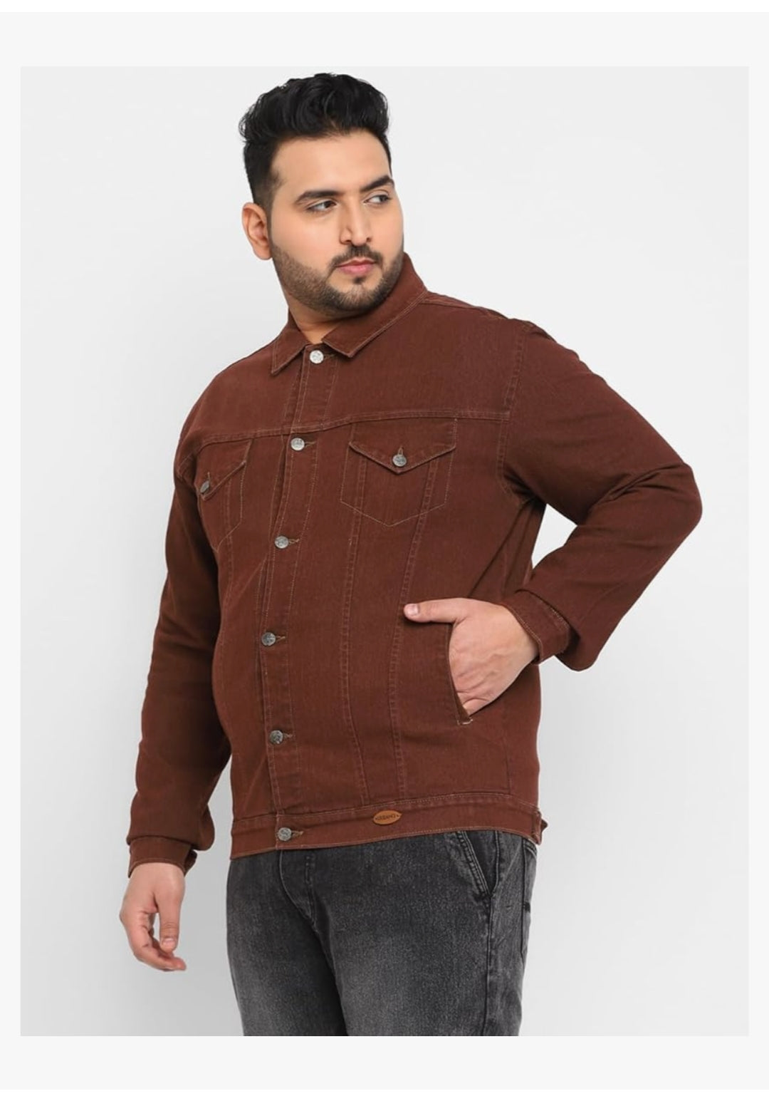 Men's Regular Fit Washed Full Sleeve Denim Jacket