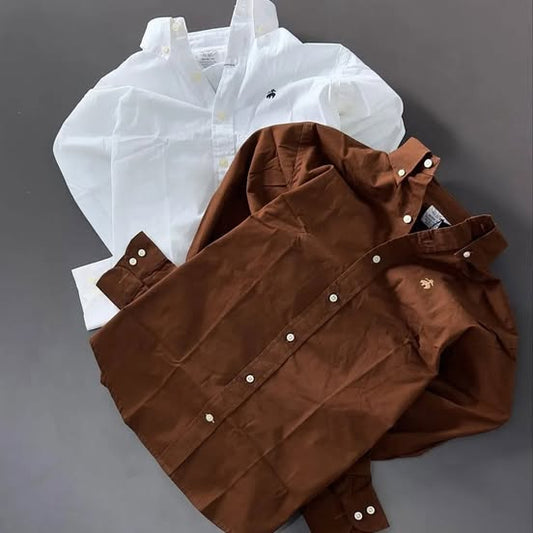 White and Brown simple shirt for men and women