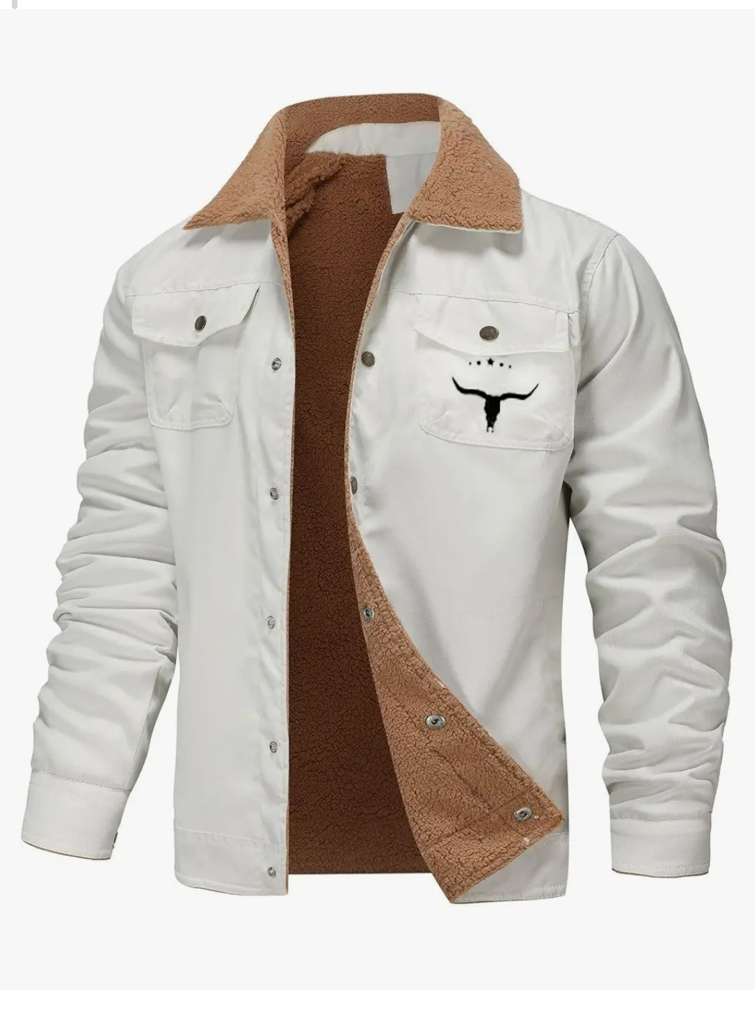 Men's Fleece Winter Jacket Outdoor Cotton Pilot Coat Plus Velvet Workwear Casual Zip-Up