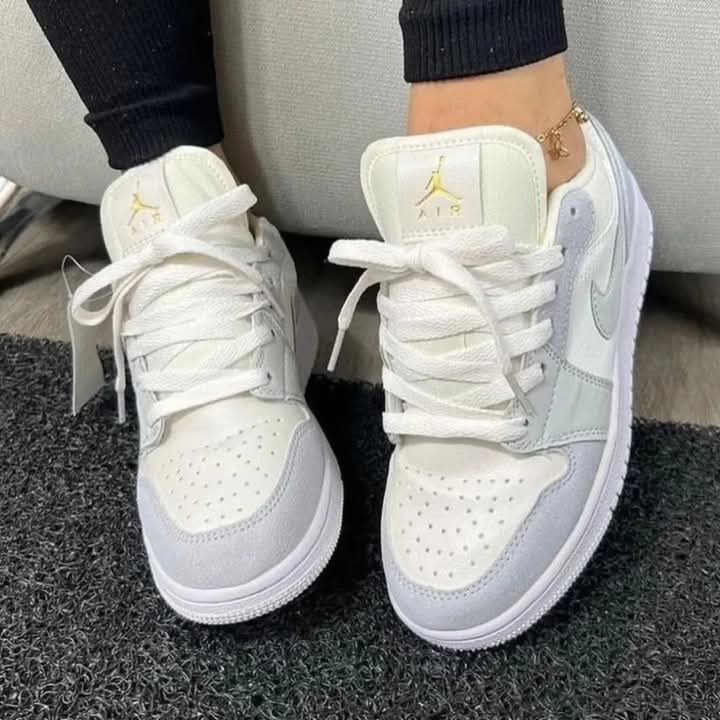Traditional white nike shoes for men.